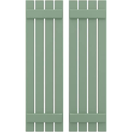Ekena Millwork Americraft 4-Board, 2 Batten Exterior Real Wood Spaced Board-n-Batten Shutters, ARW101SB415X79TGH, PR ARW101SB415X79TGH